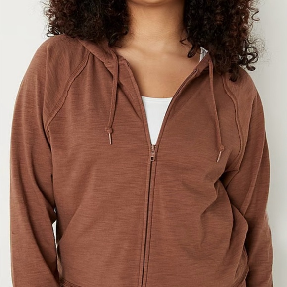 PINK Victoria's Secret Chocolate Brown Zip Hoodie - Picture 2 of 2